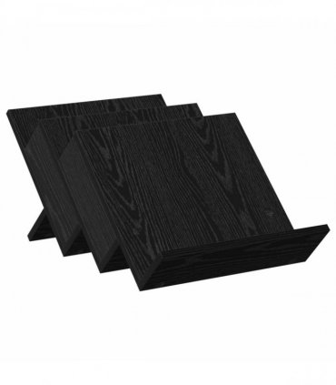 vidaXL Magazine Rack Black Oak 53 x 40 x 28.5 cm Engineered Wood — Size: 40 x 53 x 28.5 cm