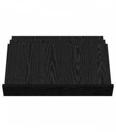vidaXL Magazine Rack Black Oak 65 x 53 x 28.5 cm Engineered Wood