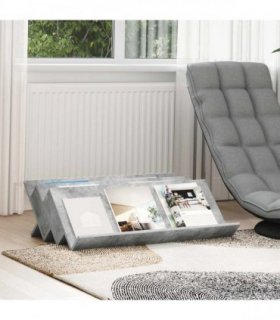 vidaXL Magazine Rack Concerte Grey 90 x 53 x 28.5 cm Engineered Wood — Colour: Concrete grey