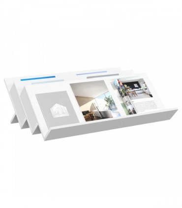 vidaXL Magazine Rack White 90 x 53 x 28.5 cm Engineered Wood