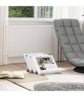 vidaXL Magazine Rack White 53 x 40 x 28.5 cm Engineered Wood — Size: 40 x 53 x 28.5 cm