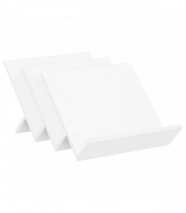 vidaXL Magazine Rack White 53 x 40 x 28.5 cm Engineered Wood — Size: 40 x 53 x 28.5 cm