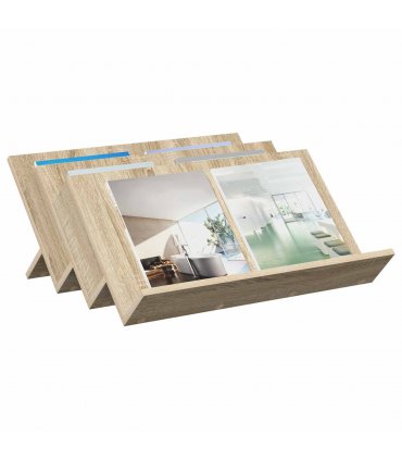 vidaXL Magazine Rack Sonoma Oak 65 x 53 x 28.5 cm Engineered Wood