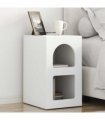 vidaXL Bedside Table ELST 2 pcs White 29.5 x 33.5 x 50 cm