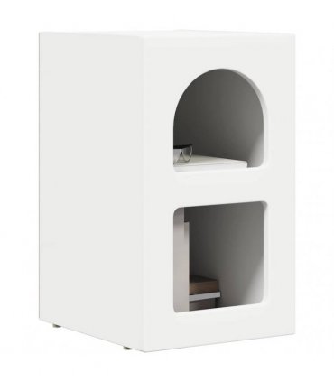 vidaXL Bedside Table ELST 2 pcs White 29.5 x 33.5 x 50 cm