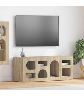 vidaXL TV Cabinet ELST 100 x 35 x 40 cm Sonoma Oak Engineered Wood