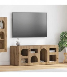 vidaXL TV Cabinet ELST 100 x 35 x 40 cm Artisan Oak Engineered Wood