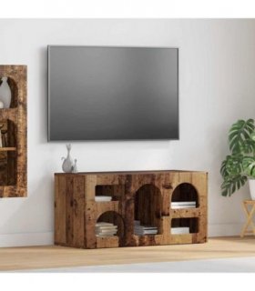 vidaXL TV Cabinet ELST 80 x 35 x 40 cm Old Wood Engineered Wood