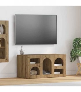 vidaXL TV Cabinet ELST 80 x 35 x 40 cm Artisan Oak Engineered Wood