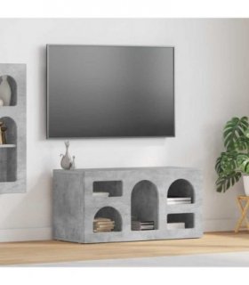 vidaXL TV Cabinet ELST 80 x 35 x 40 cm Concrete Grey Engineered Wood