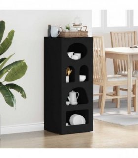 vidaXL Sideboard ELST Black 40 x 35 x 100.5 cm Engineered Wood