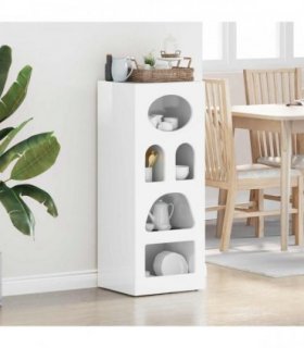 vidaXL Sideboard ELST High Gloss White 40 x 35 x 100.5 cm