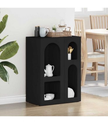vidaXL Sideboard ELST Black 59 x 35 x 80.5 cm Engineered Wood