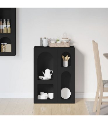 vidaXL Sideboard ELST Black 59 x 35 x 80.5 cm Engineered Wood