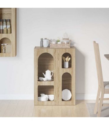 vidaXL Sideboard ELST Sonoma Oak 59 x 35 x 80.5 cm Engineered Wood