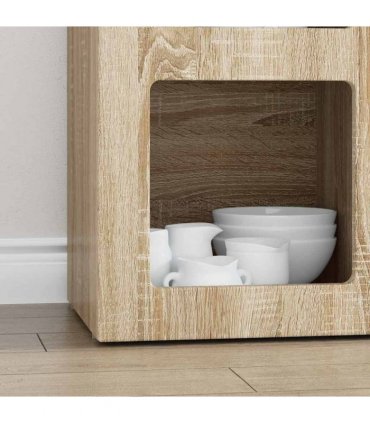 vidaXL Sideboard ELST Sonoma Oak 59 x 35 x 80.5 cm Engineered Wood