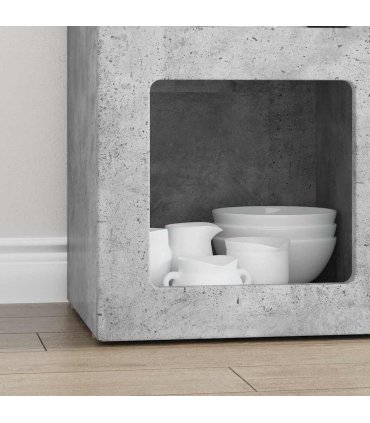 vidaXL Sideboard ELST Concrete Grey 59 x 35 x 80.5 cm Engineered Wood