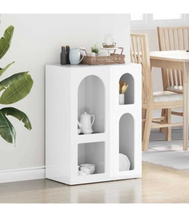 vidaXL Sideboard ELST High Gloss White 59 x 35 x 80.5 cm
