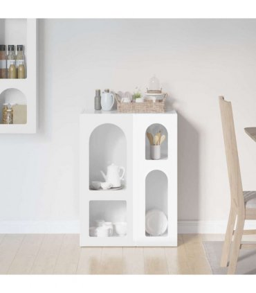 vidaXL Sideboard ELST High Gloss White 59 x 35 x 80.5 cm