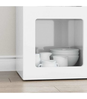 vidaXL Sideboard ELST High Gloss White 59 x 35 x 80.5 cm