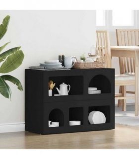 vidaXL Sideboard ELST Black 80.5 x 35 x 59 cm Engineered Wood