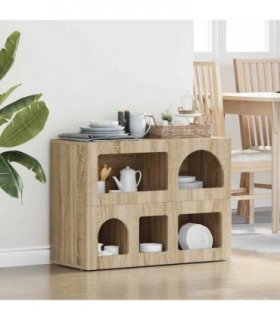 vidaXL Sideboard ELST Sonoma Oak 80.5 x 35 x 59 cm Engineered Wood