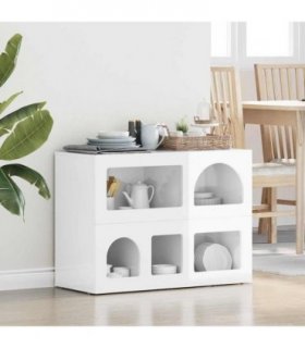 vidaXL Sideboard ELST High Gloss White 80.5 x 35 x 59 cm