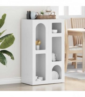 vidaXL Sideboard ELST High Gloss White 59 x 35 x 100.5 cm