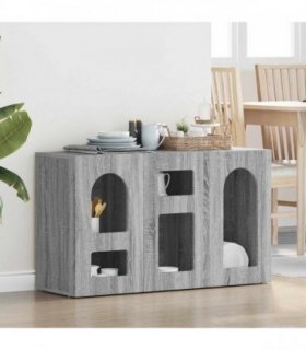 vidaXL Sideboard ELST Grey Sonoma 100 x 35 x 59 cm Engineered Wood