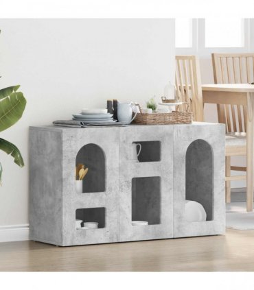 vidaXL Sideboard ELST Concrete Grey 100 x 35 x 59 cm Engineered Wood