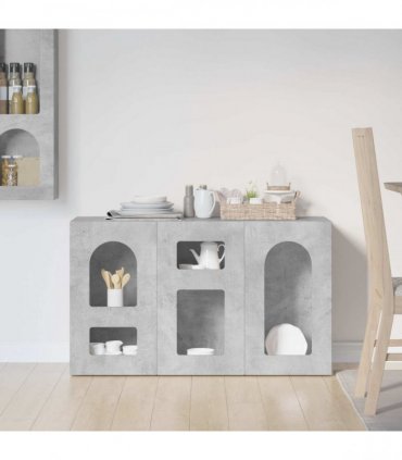 vidaXL Sideboard ELST Concrete Grey 100 x 35 x 59 cm Engineered Wood