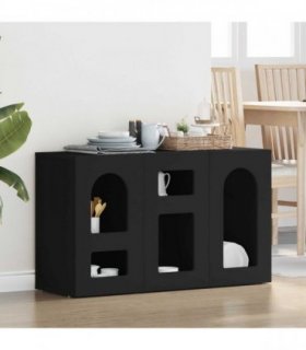 vidaXL Sideboard ELST Black 100 x 35 x 59 cm Engineered Wood