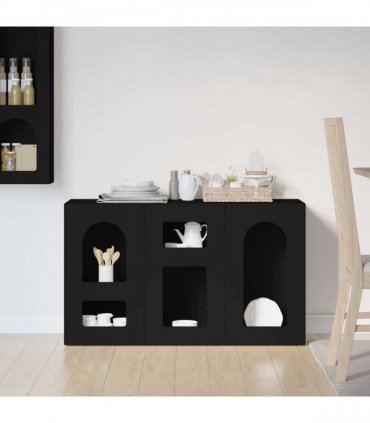 vidaXL Sideboard ELST Black 100 x 35 x 59 cm Engineered Wood