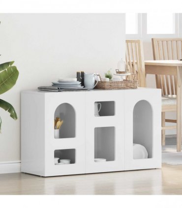vidaXL Sideboard ELST High Gloss White 100 x 35 x 59 cm