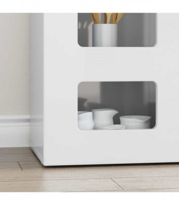 vidaXL Sideboard ELST High Gloss White 100 x 35 x 59 cm