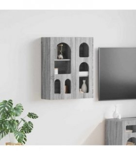 vidaXL Hanging Cabinet with Shelf ELST Grey Sonoma 59 x 20 x 71.5 cm