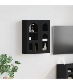 vidaXL Hanging Cabinet ELST Black 59 x 20 x 71.5 cm Engineered Wood