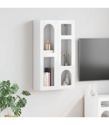 vidaXL Hanging Cabinet ELST High Gloss White 59 x 20 x 100 cm
