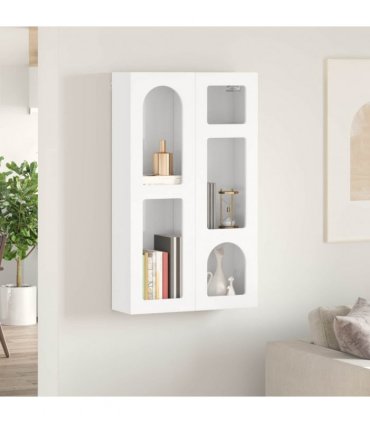 vidaXL Hanging Cabinet ELST High Gloss White 59 x 20 x 100 cm