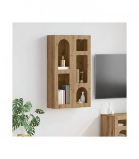 vidaXL Hanging Cabinet with Shelf ELST Artisan Oak 59 x 20 x 100 cm