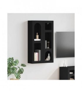 vidaXL Hanging Cabinet ELST Black 59 x 20 x 100 cm Engineered Wood