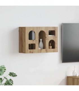 vidaXL Hanging Cabinet with Shelf ELST Artisan Oak 60 x 20 x 40 cm