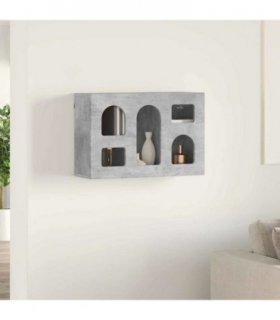 vidaXL Hanging Cabinet with Shelf ELST Concrete Grey 60 x 20 x 40 cm
