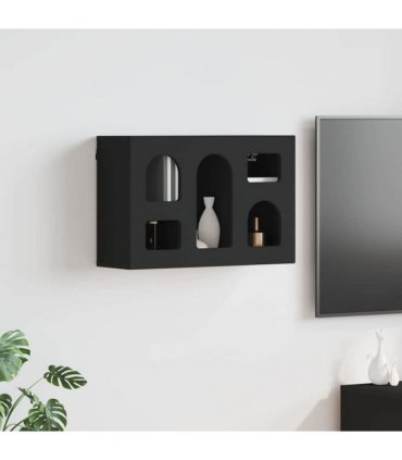 vidaXL Hanging Cabinet ELST Black 60 x 20 x 40 cm Engineered Wood