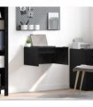 vidaXL Wall-Mounted Desk Black Oak 60 x 45 x 30 cm Engineered Wood