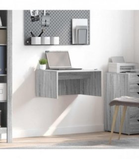 vidaXL Wall-Mounted Desk Grey Sonoma 60 x 45 x 30 cm Engineered Wood