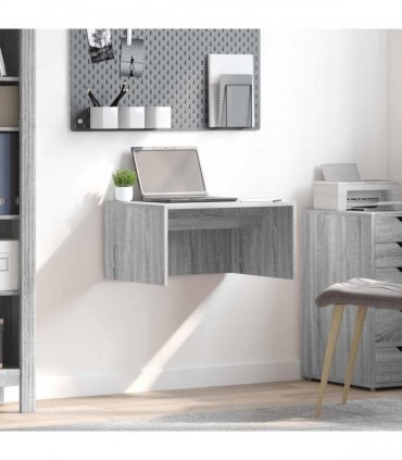 vidaXL Wall-Mounted Desk Grey Sonoma 60 x 45 x 30 cm Engineered Wood