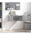 vidaXL Wall-Mounted Desk Grey Sonoma 60 x 45 x 30 cm Engineered Wood