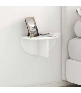 vidaXL Wall Shelf Wall-mounted 2 pcs High Gloss White 38 x 19 x 19 cm