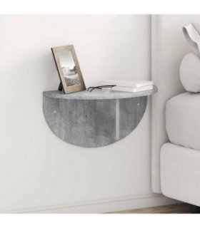 vidaXL Wall Shelf 2 pcs Concrete Grey 48 x 24 x 24 cm Engineered Wood